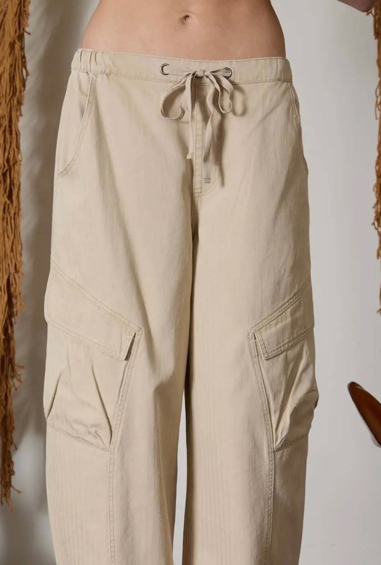 Tapered Wide Leg Cargo Pants