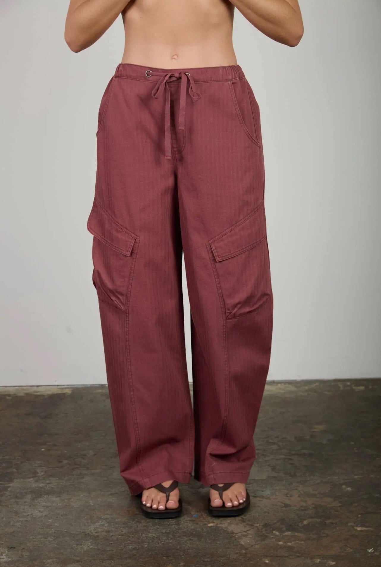 Tapered Wide Leg Cargo Pants
