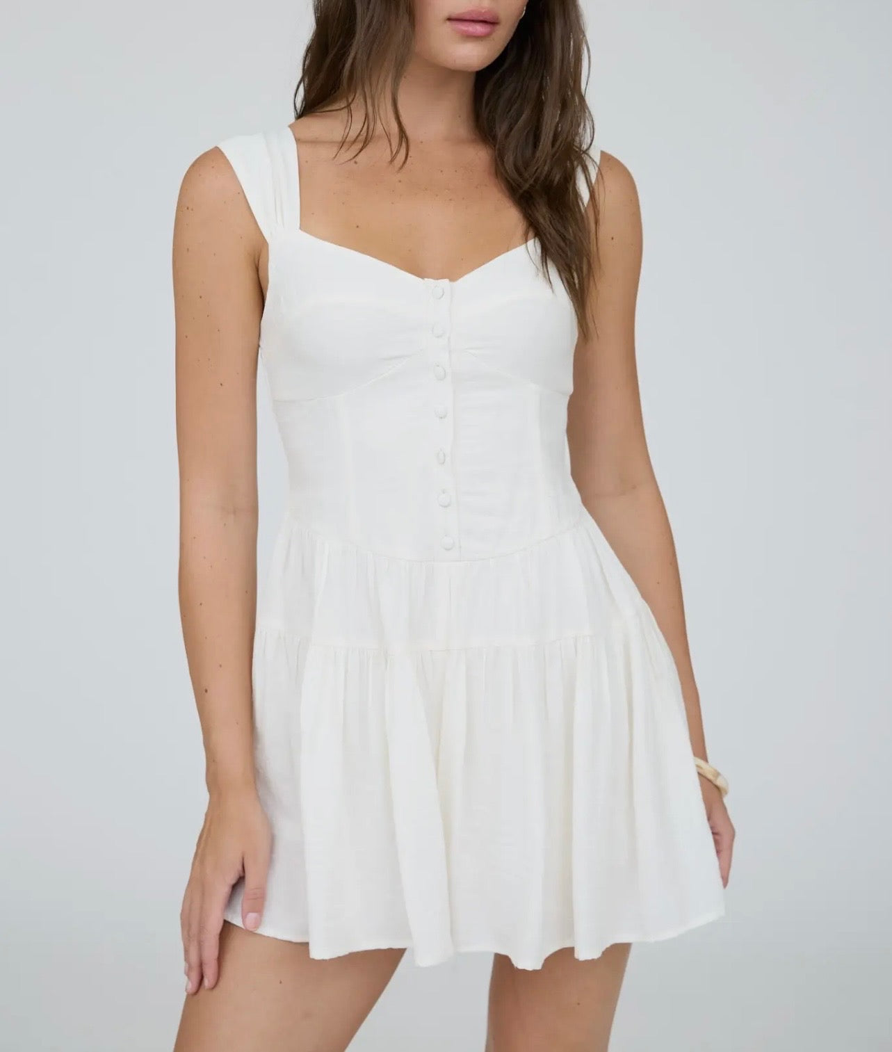 Button Down Sleeveless Romper