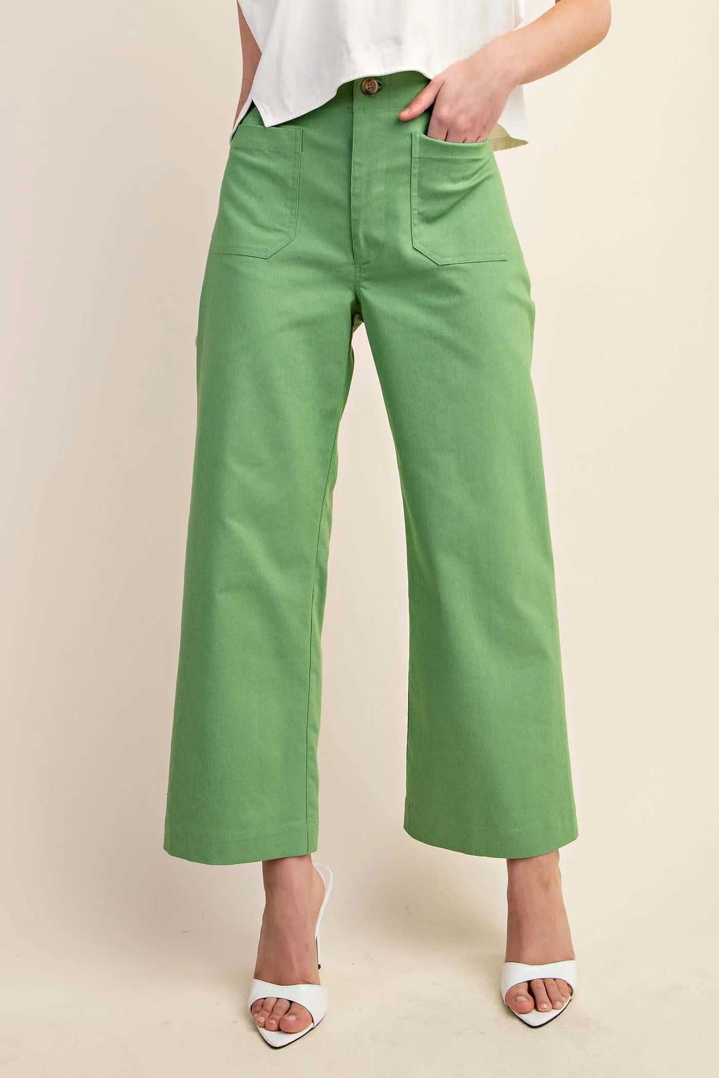 Ankle Cropped Stretchy Summer Pants