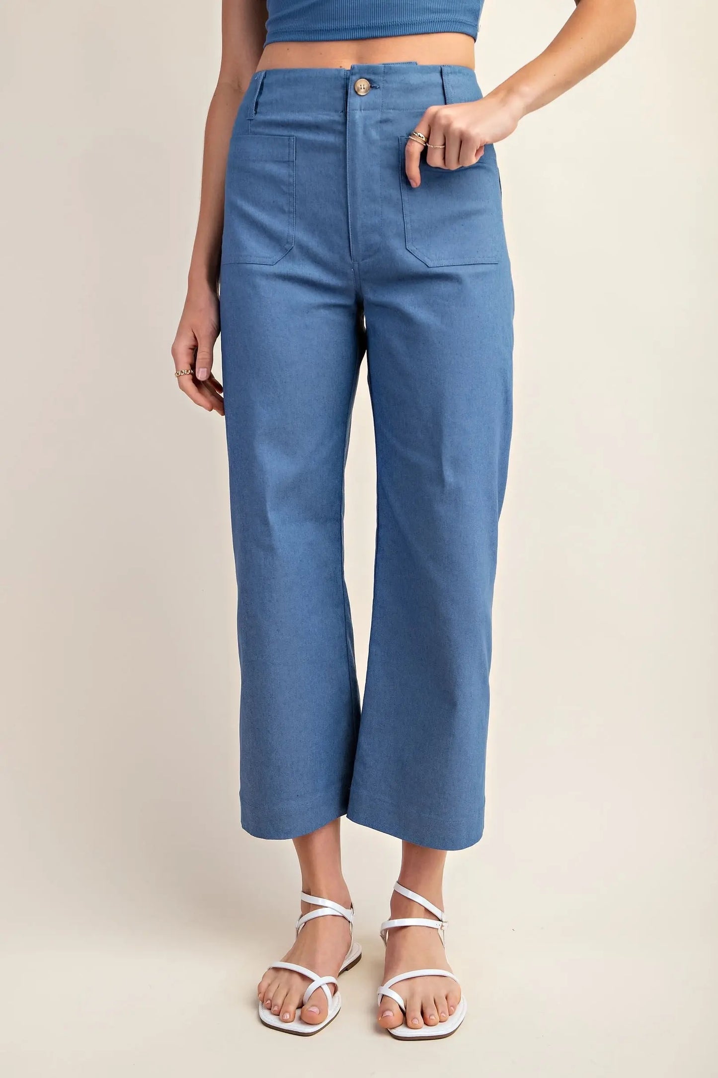 Ankle Cropped Stretchy Summer Pants