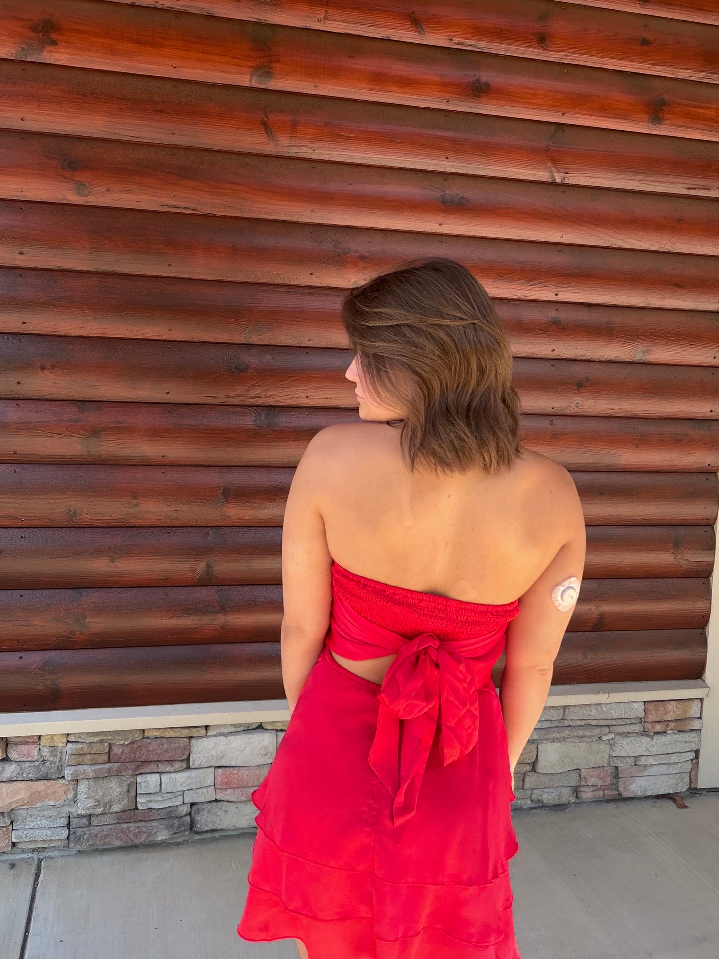 Asymmetrical Tube Mini Dress