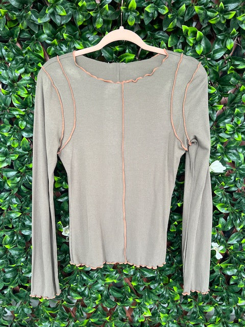 Long Sleeve Olive Shirt