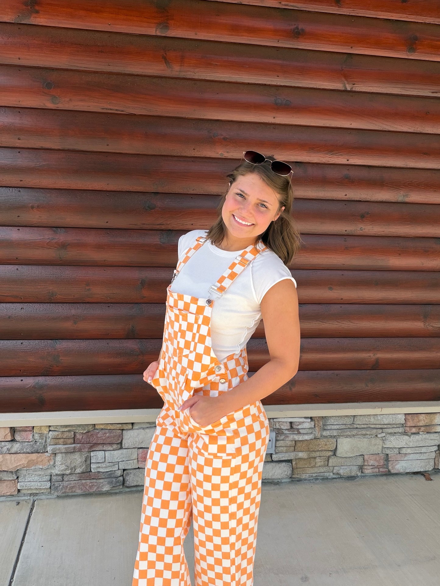 Checkerboard Pant Overalls