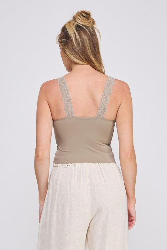 Lovely Lace Scalloped Tank