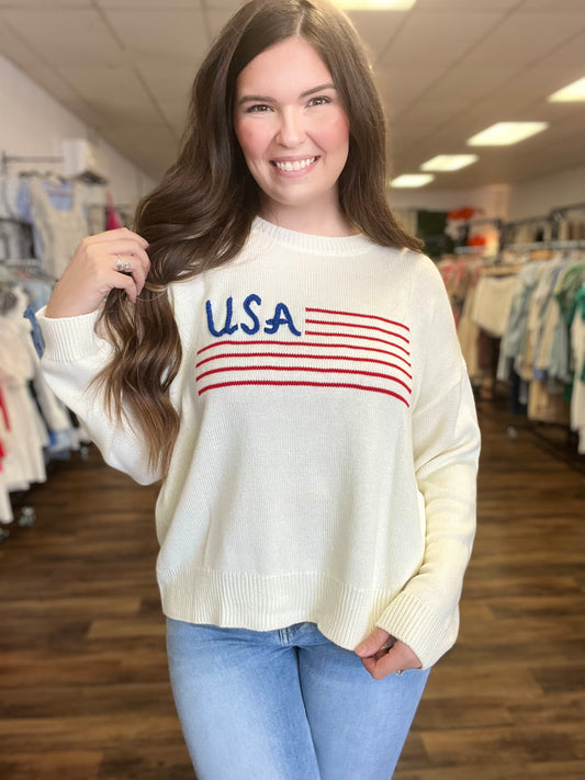 USA Flag Sweater
