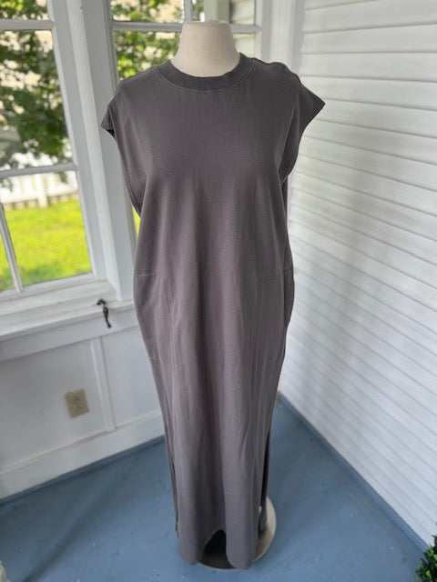 Gray Pocket Maxi Dress