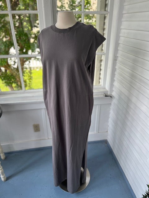 Gray Pocket Maxi Dress