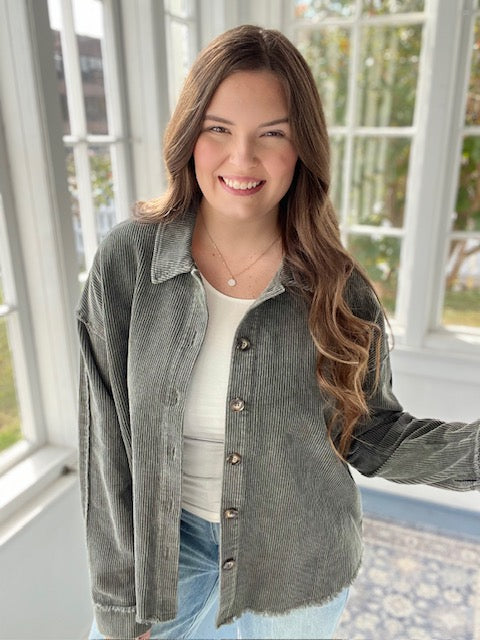 Gray Corduroy Jacket