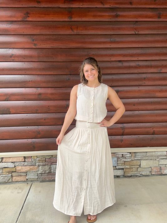 Textured Skirt Set