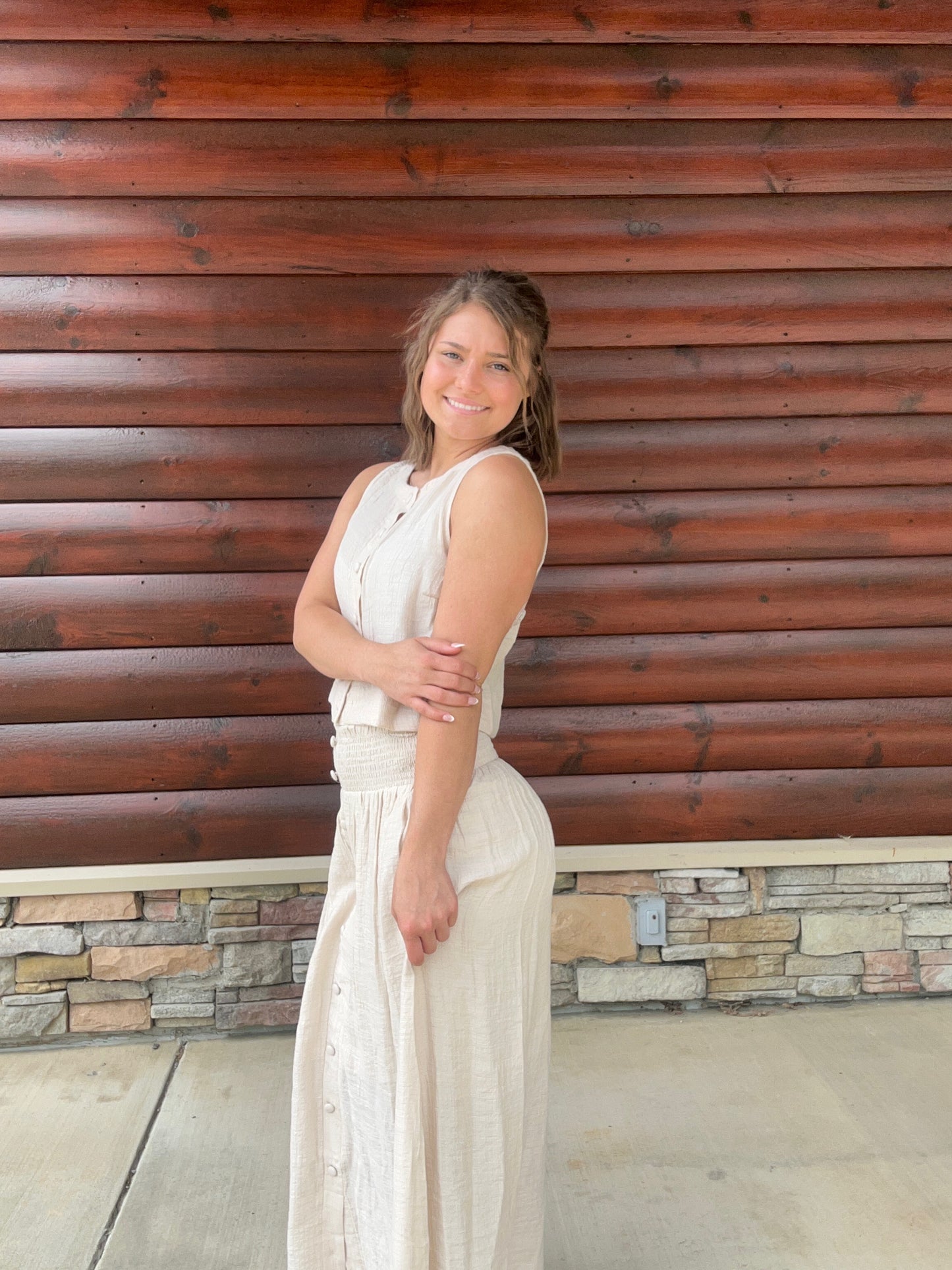 Textured Skirt Set
