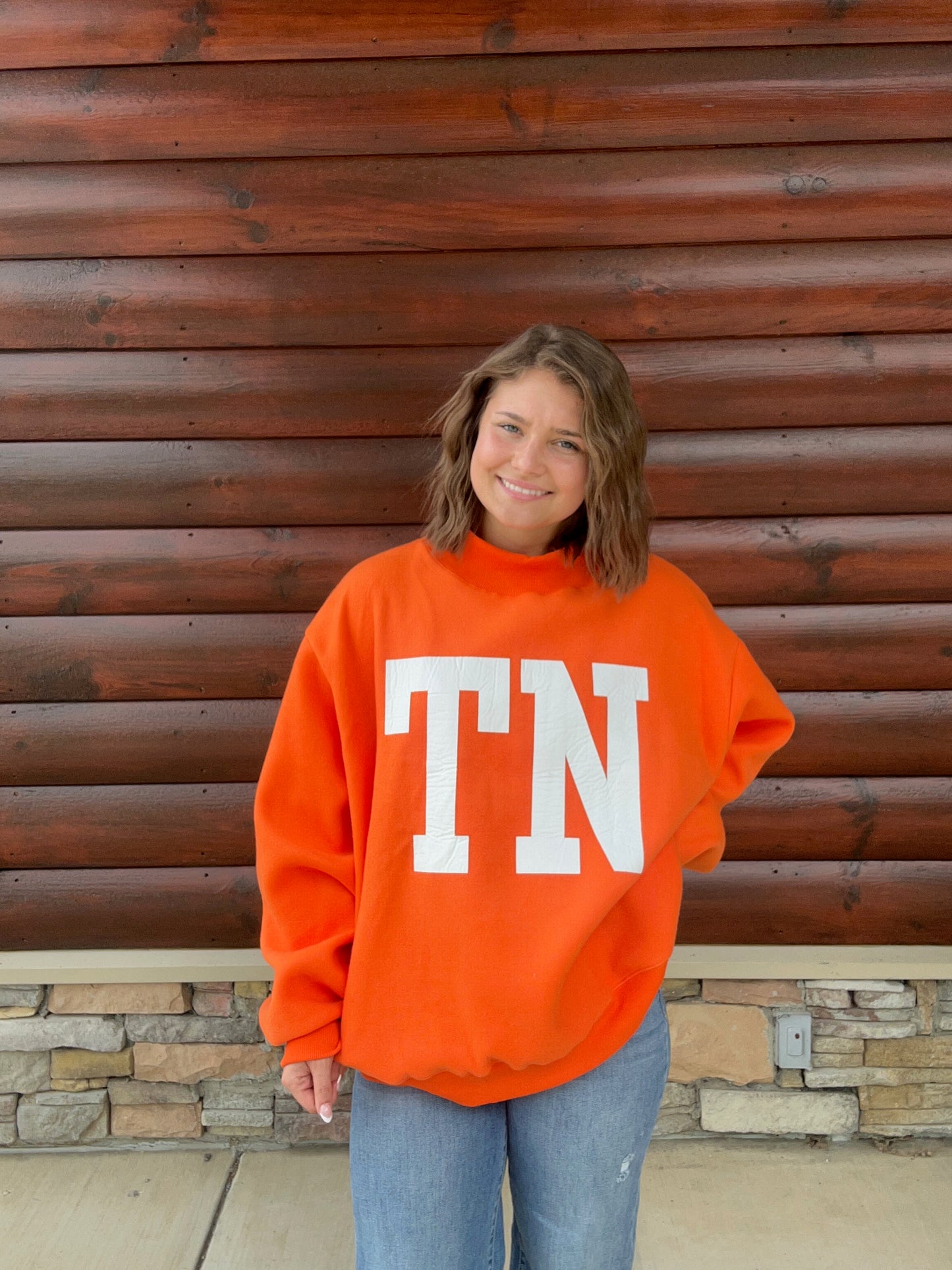TN Print Reversible Mock Neck Sweatshirt