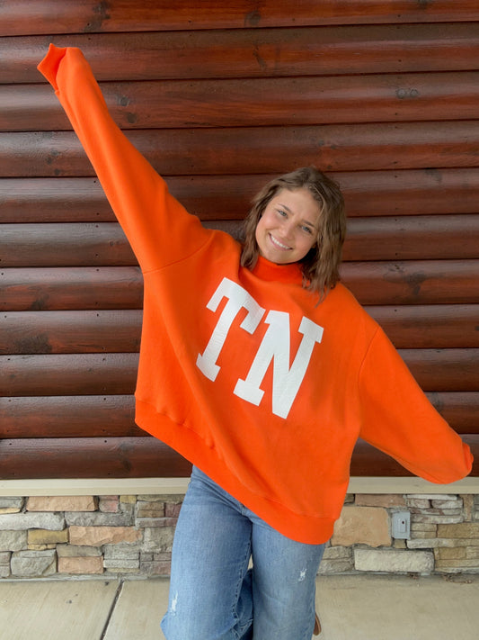 TN Print Reversible Mock Neck Sweatshirt