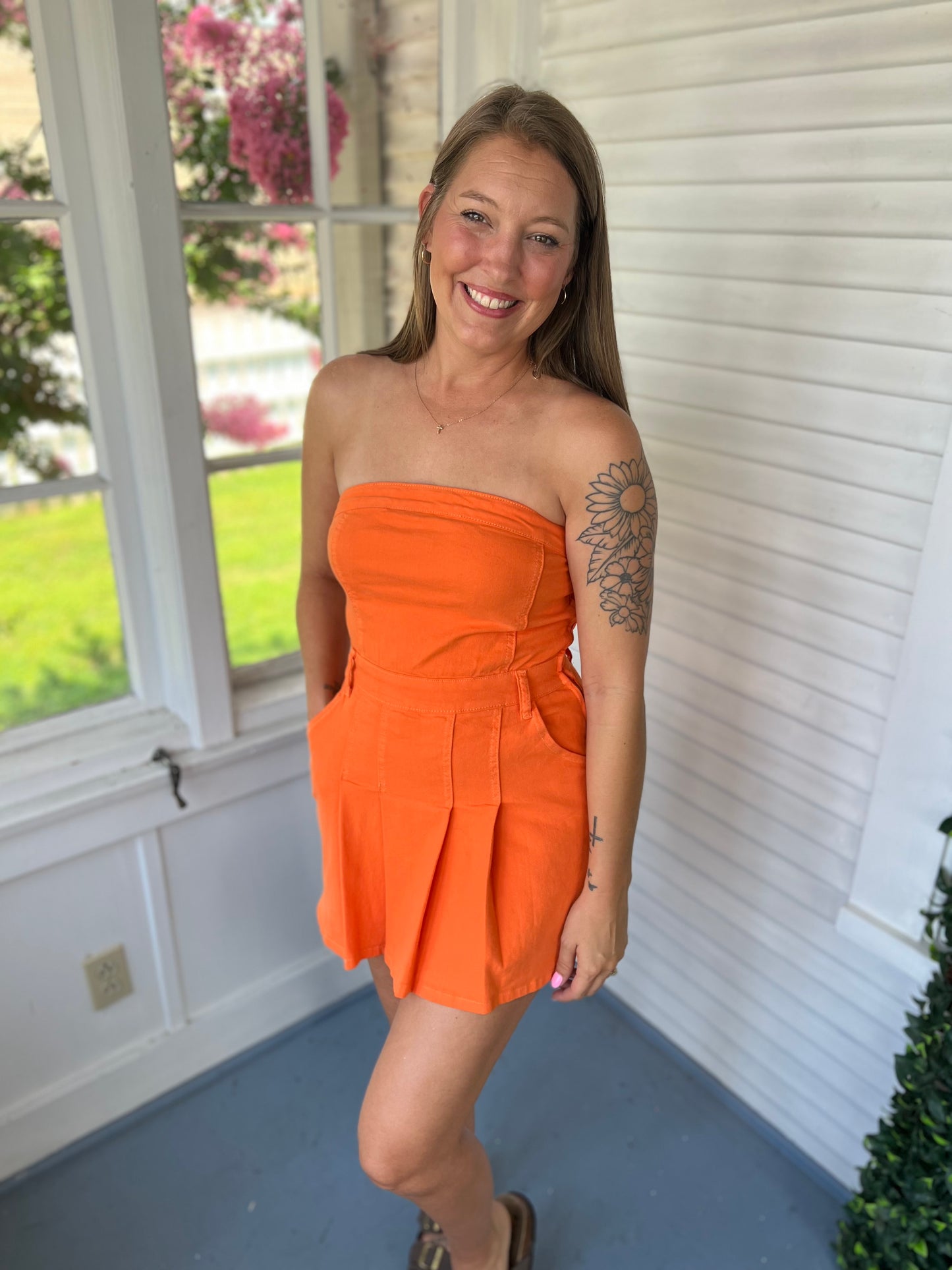 Storm the Field Pleated Romper