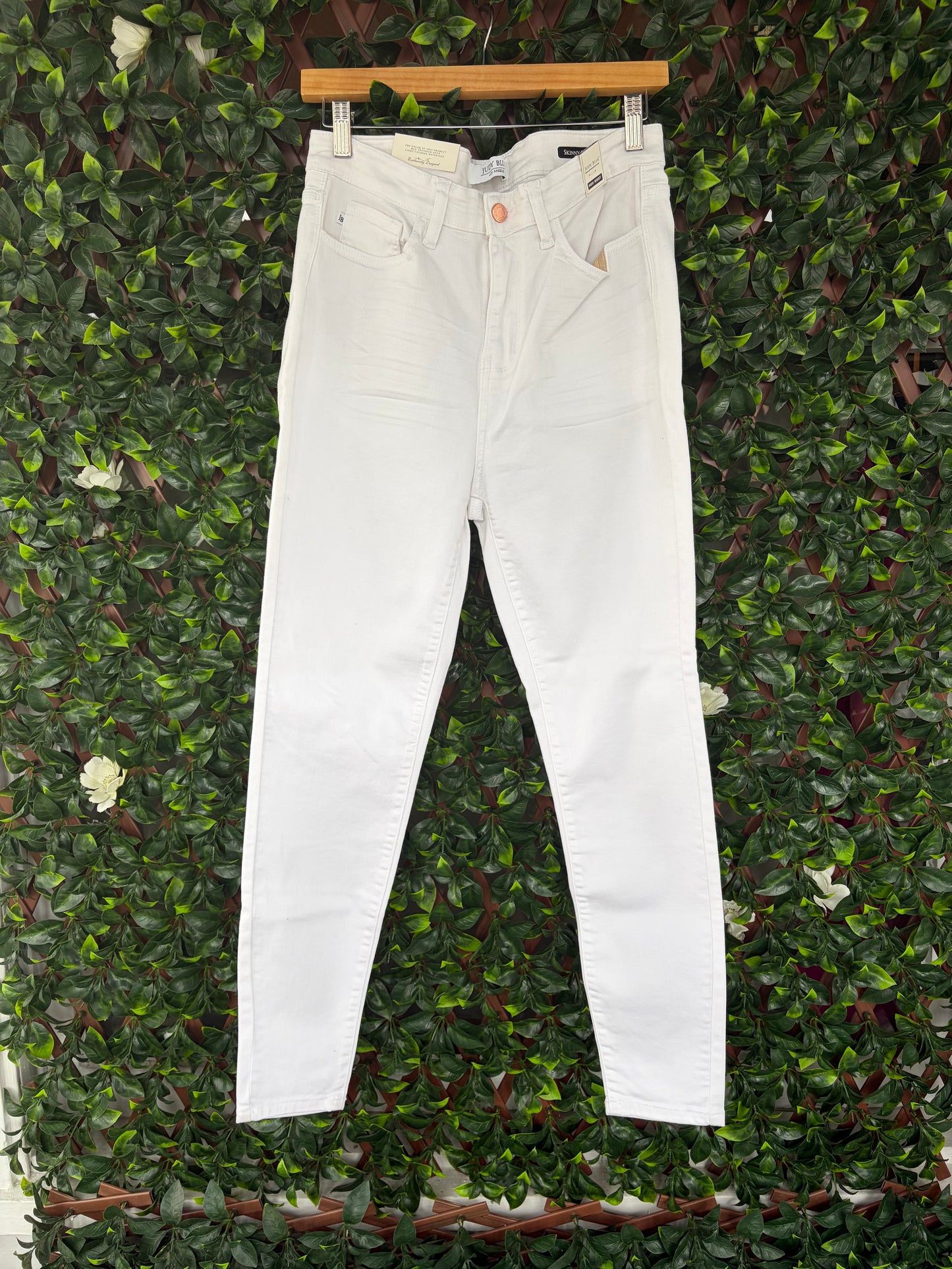 High Waist Skinny Fit White Jeans