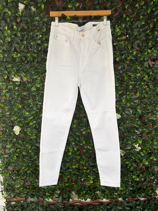 High Waist Skinny Fit White Jeans