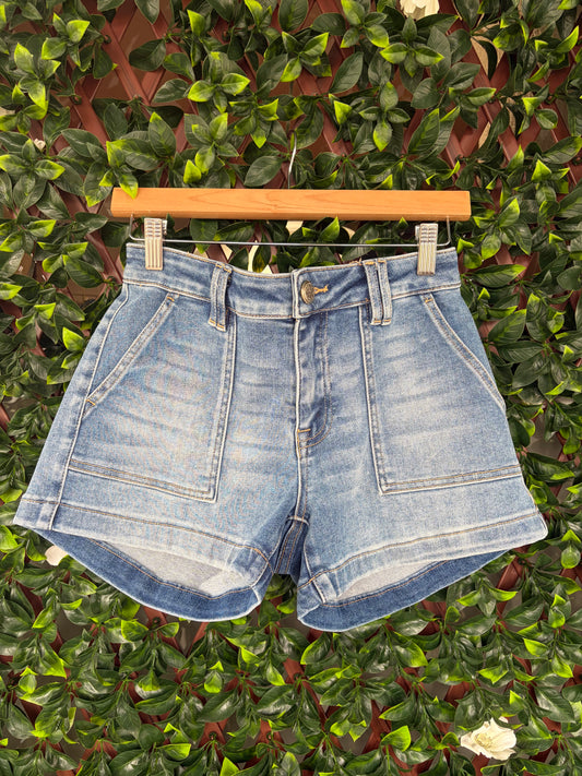 Medium Wash Denim Shorts