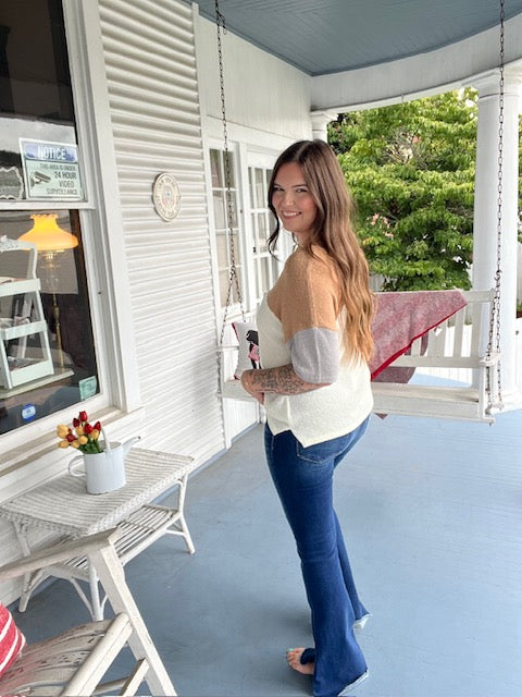 Knit Colorblock Top