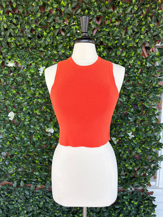 Orange Sweater Tank