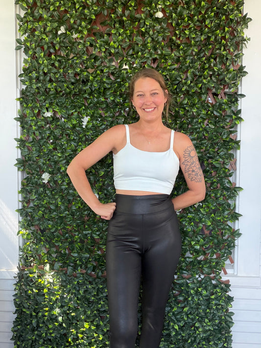 Faux Leather Pebble Leggings