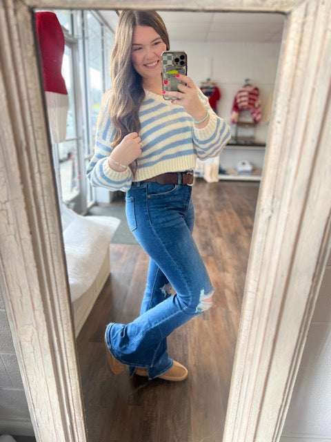 Stripe Cropped Sweater