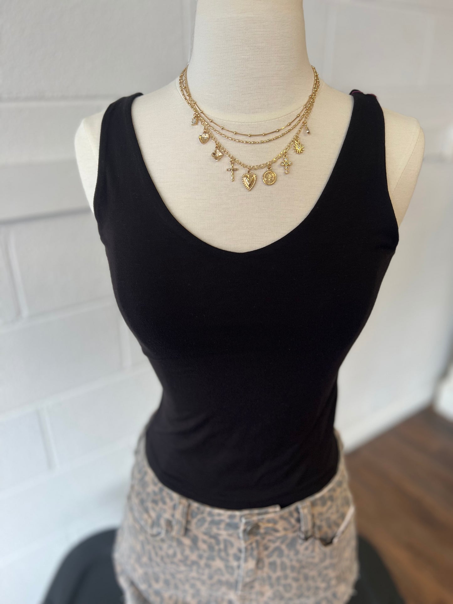 Vneck Double-lined Tank