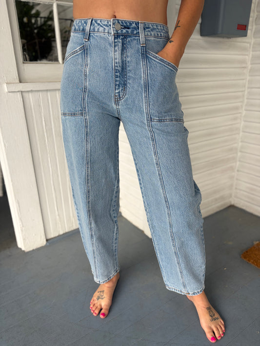 Super High Rise Barrel Jeans