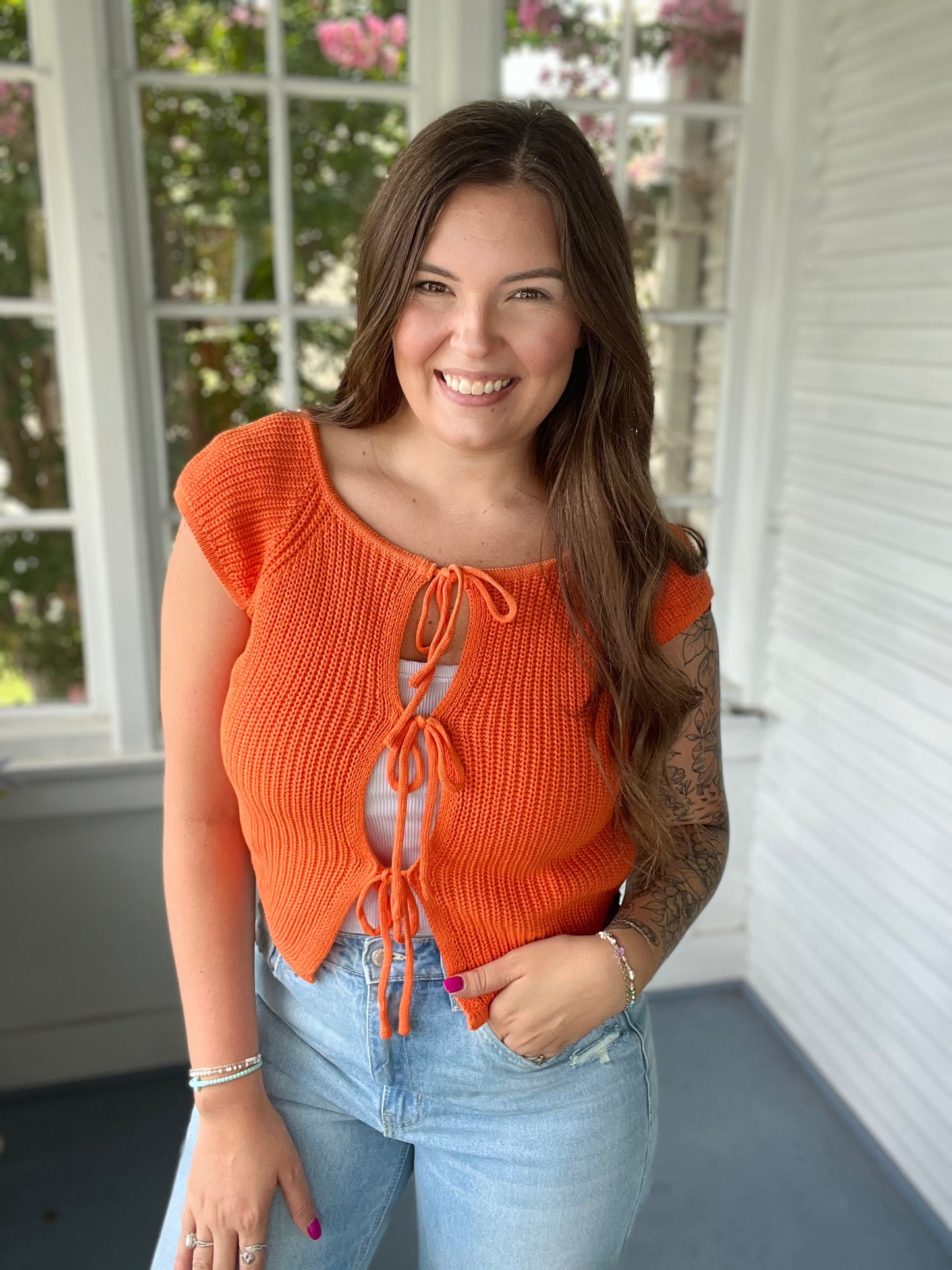 Bow & Goal Knit Top