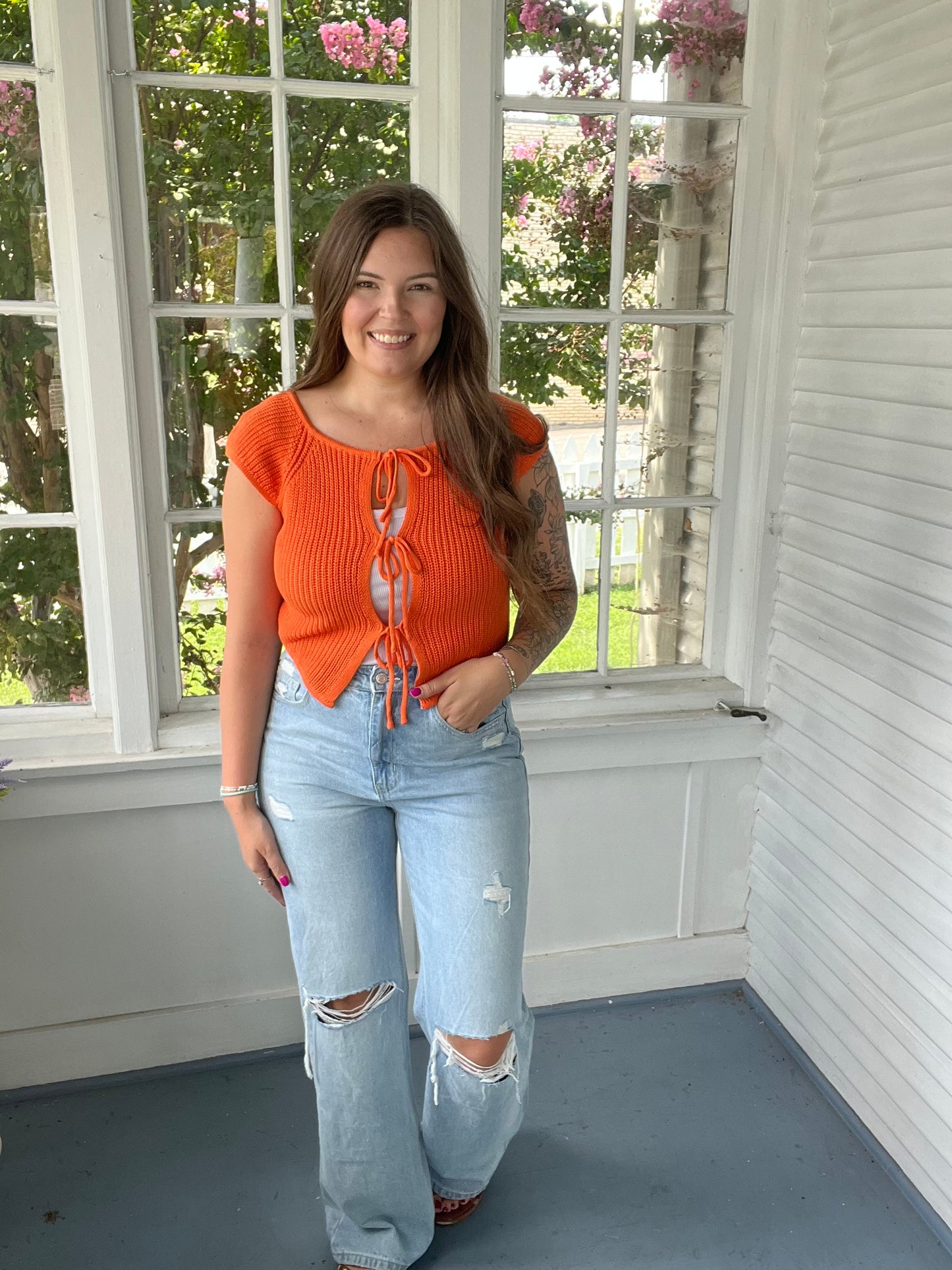 Bow & Goal Knit Top