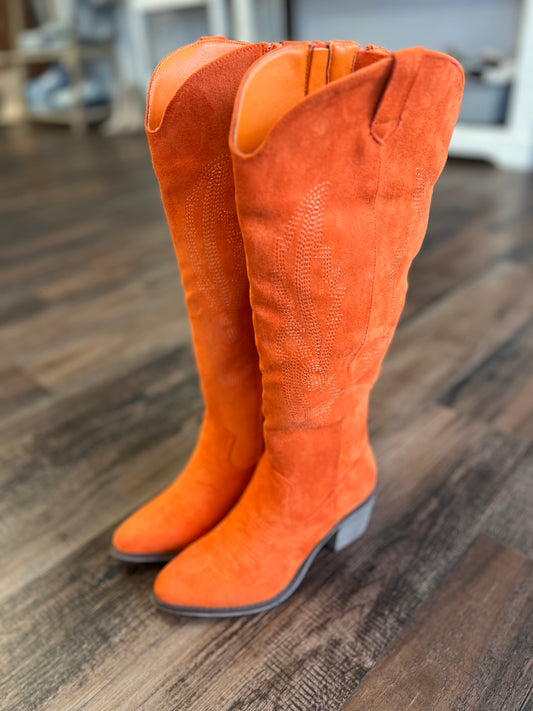Big Orange Country Cowgirl Boots