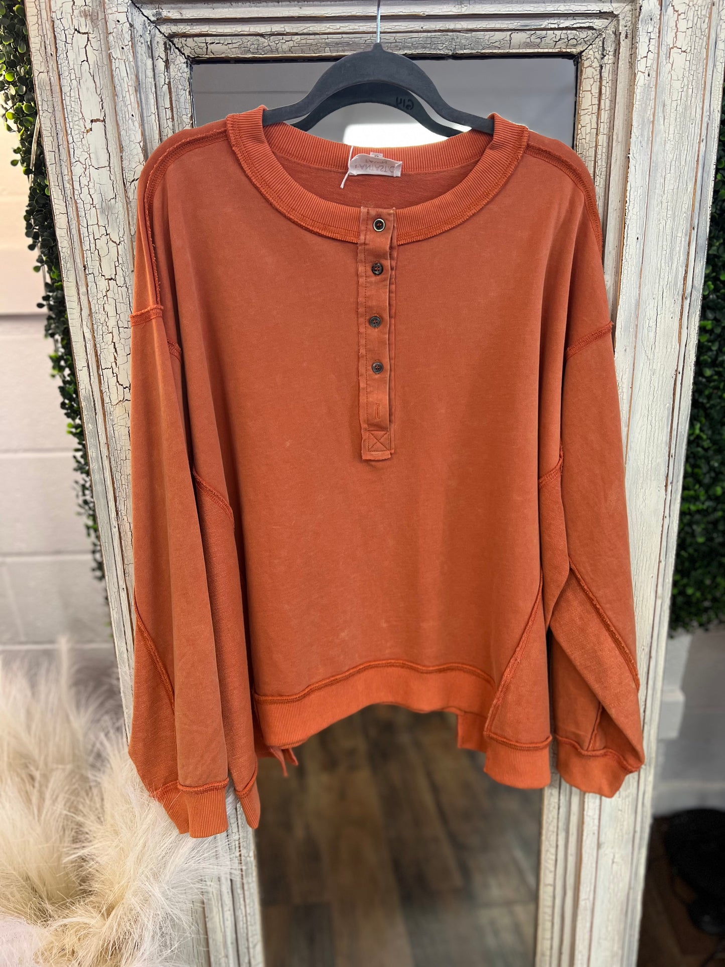 Oversized Mineral Washed Sweatshirt
