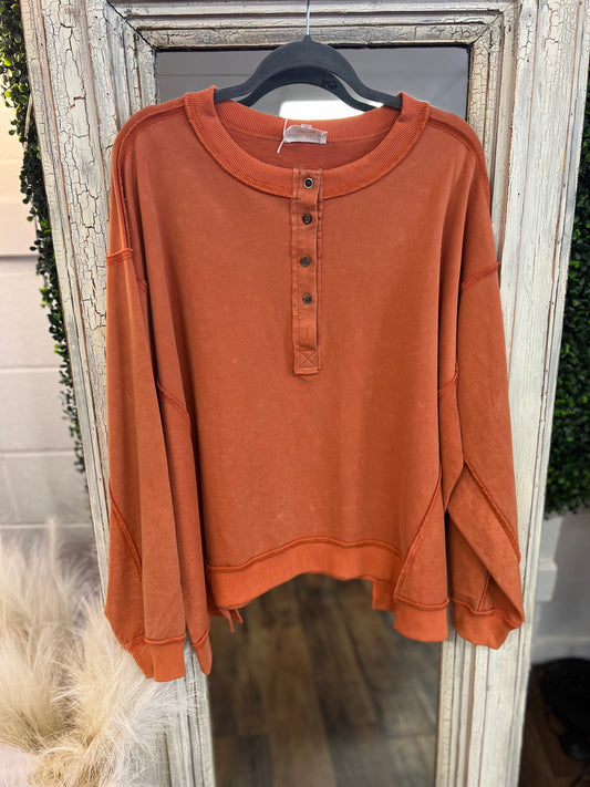 Oversized Mineral Washed Sweatshirt