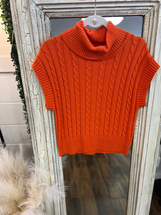 Turtleneck Knit Cap Sweater