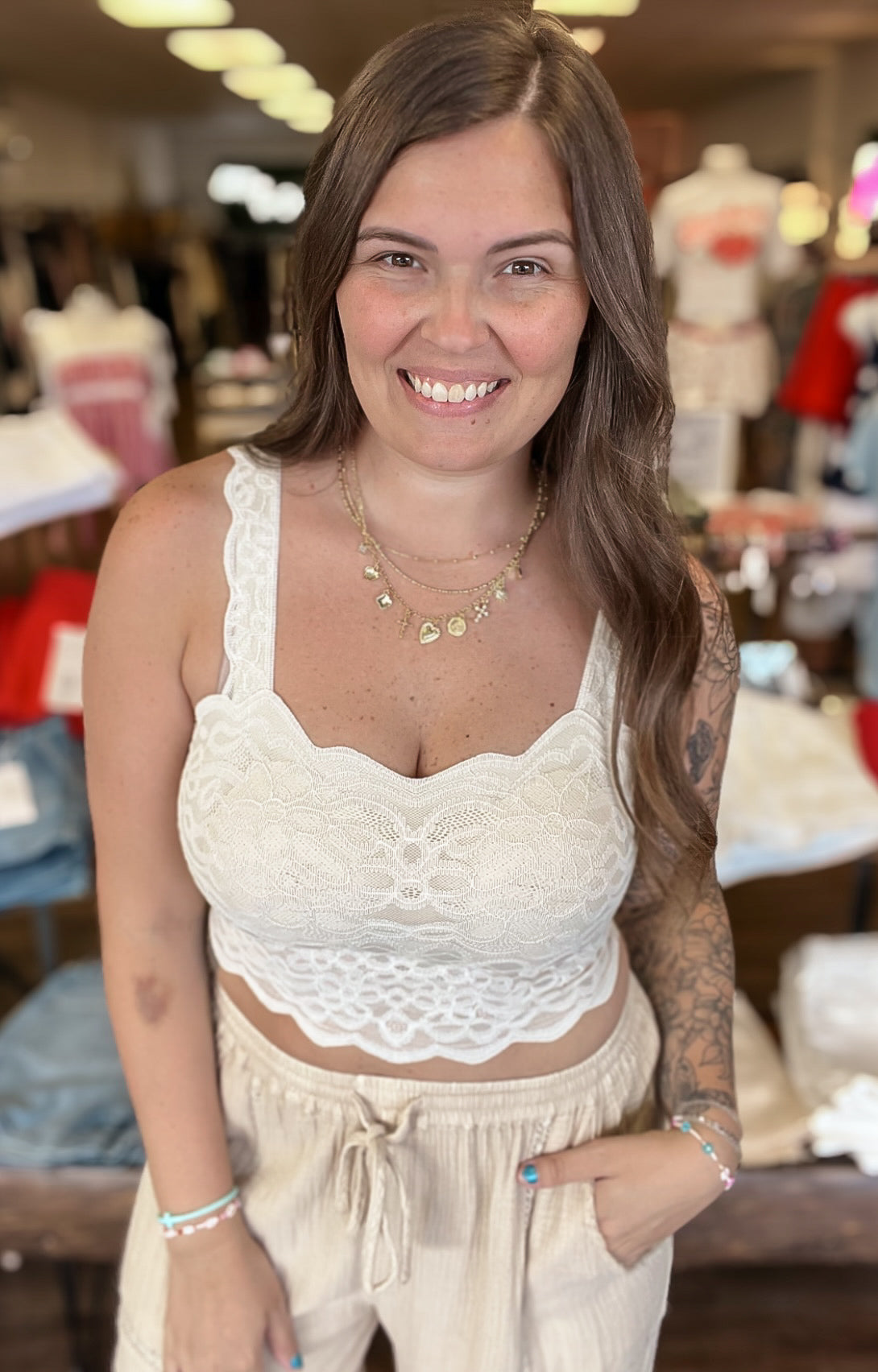 Lovely Lace Scalloped Tank