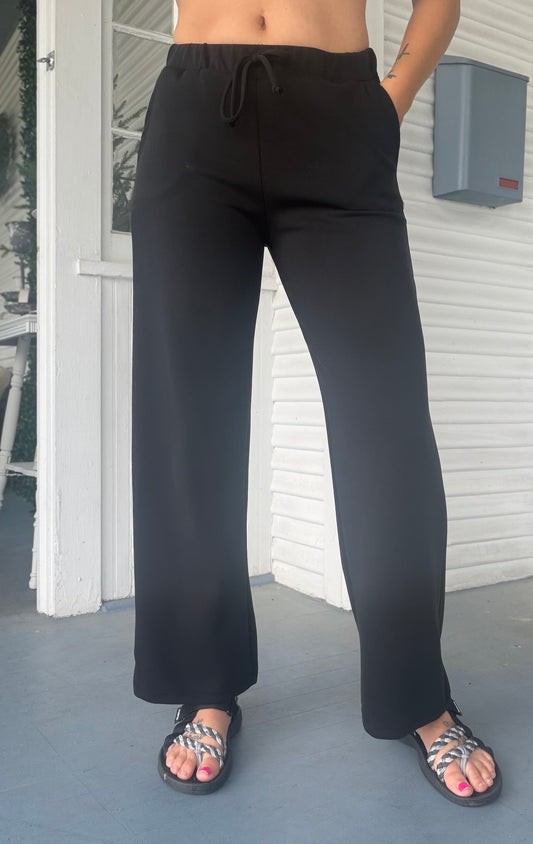 Techno Cupro Wide Leg Pants