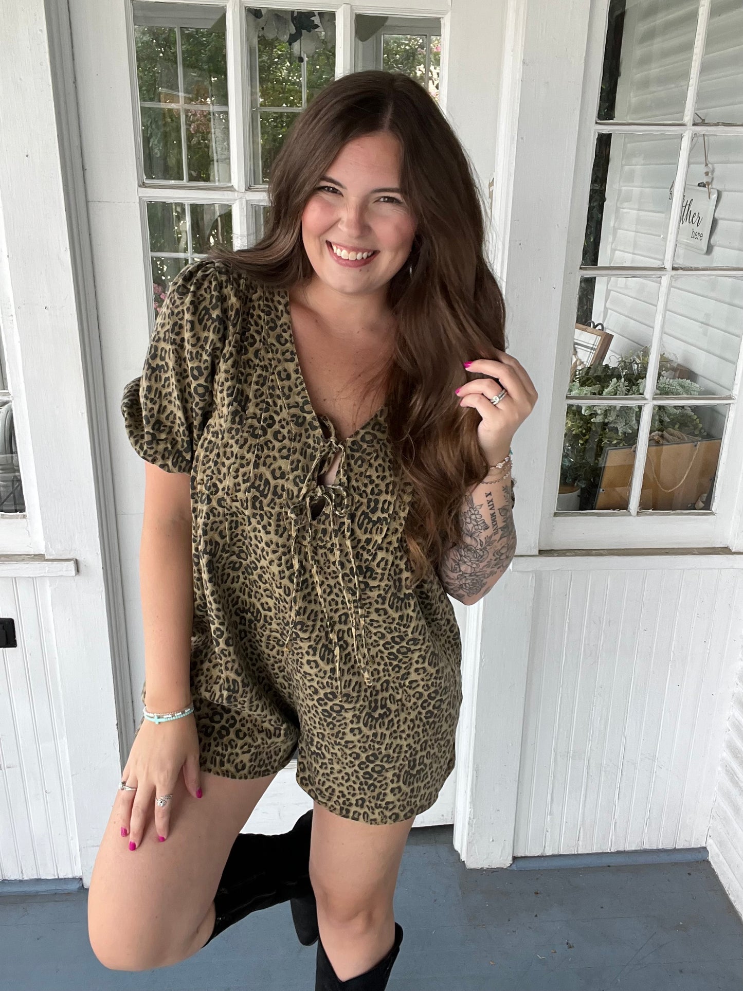 Cheetah Romper