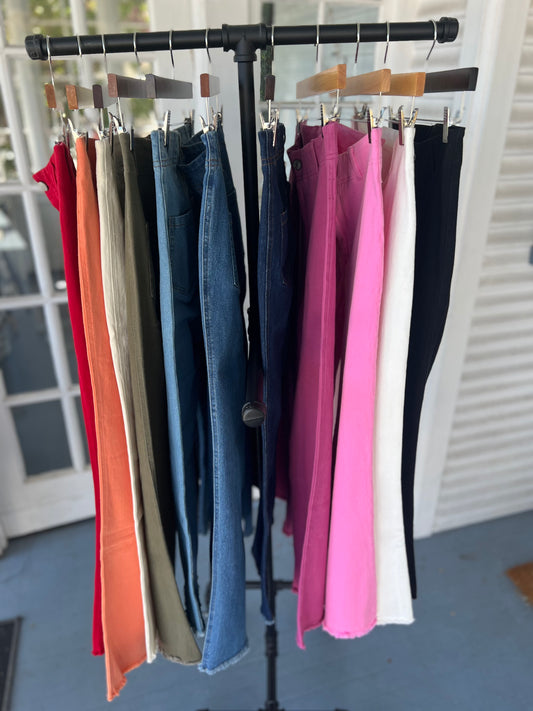 Stretchy High Waisted Flare Pant