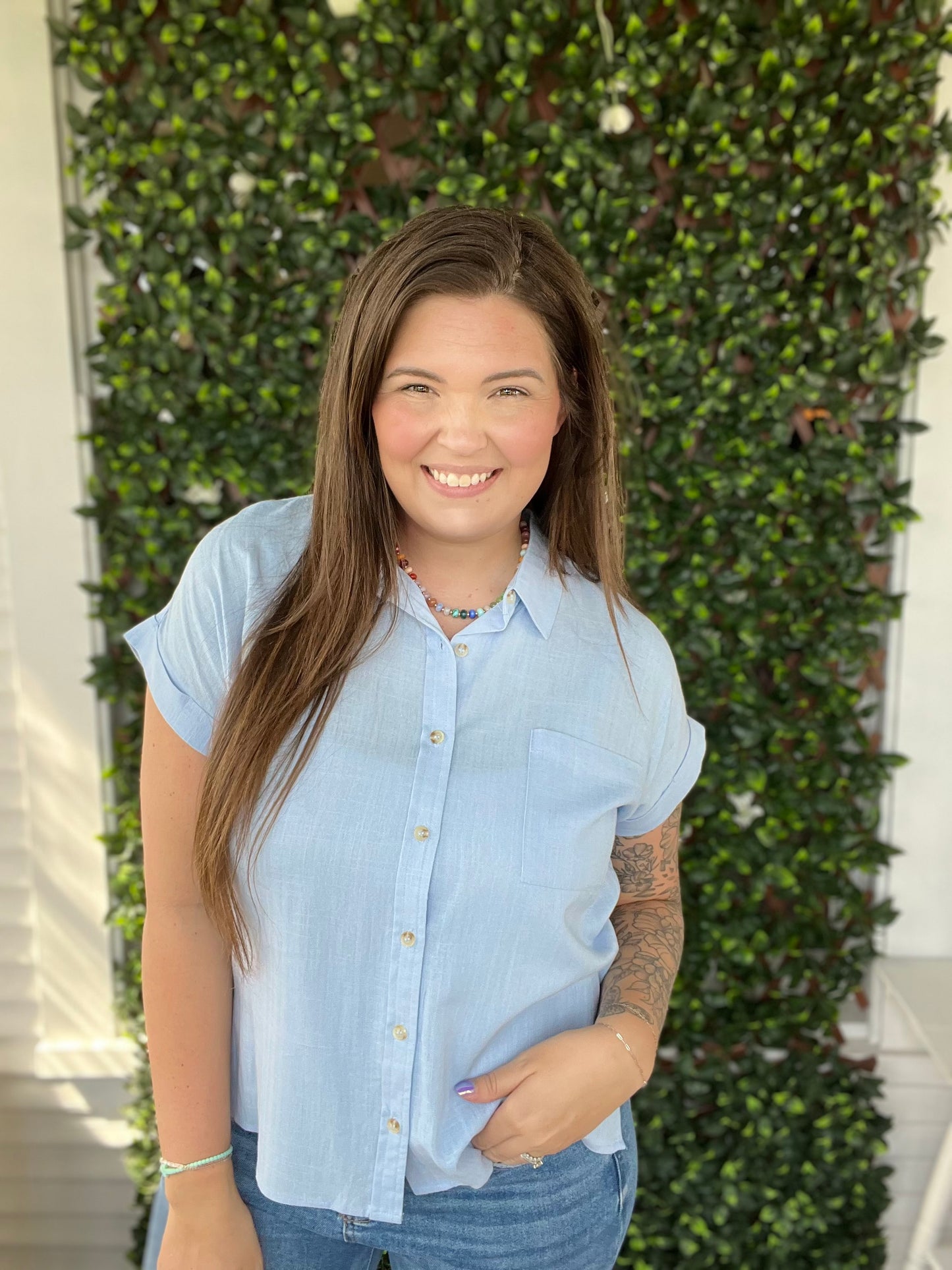 Linen Button Down