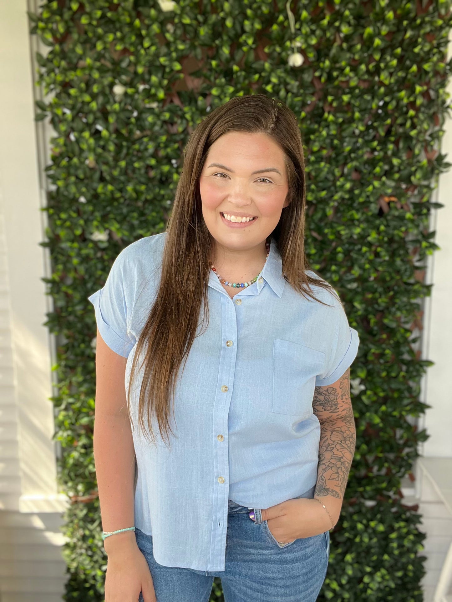 Linen Button Down