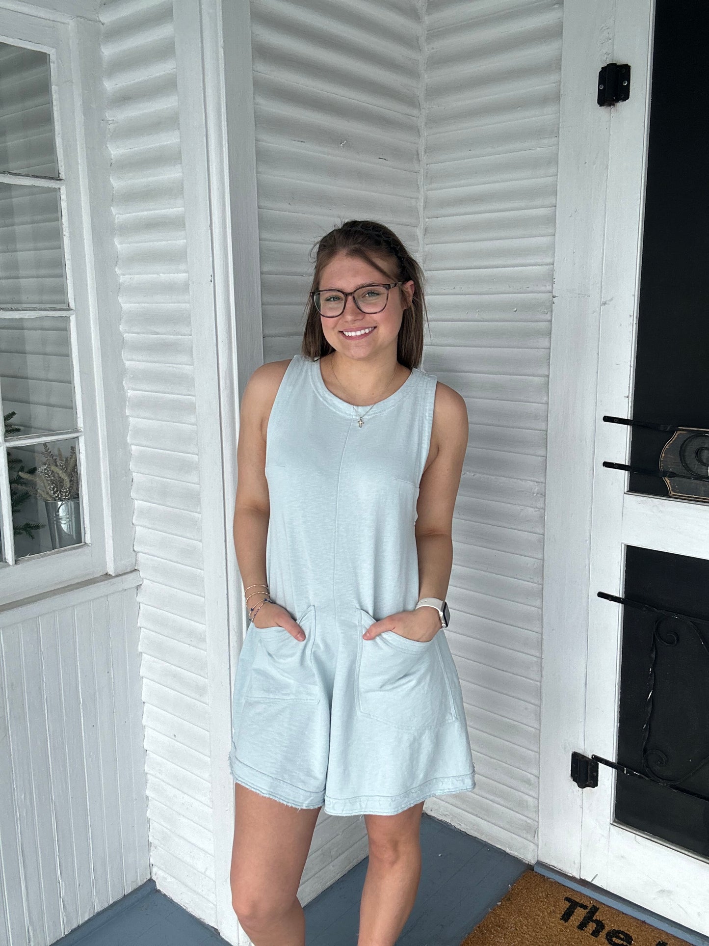 Sleeveless Pocket Romper