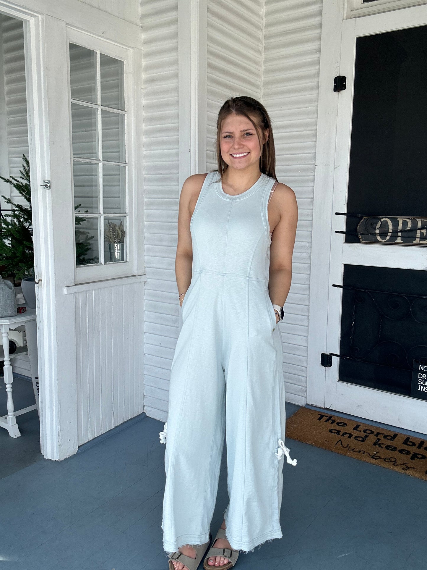 Sleeveless Wide Leg Jumpsuit