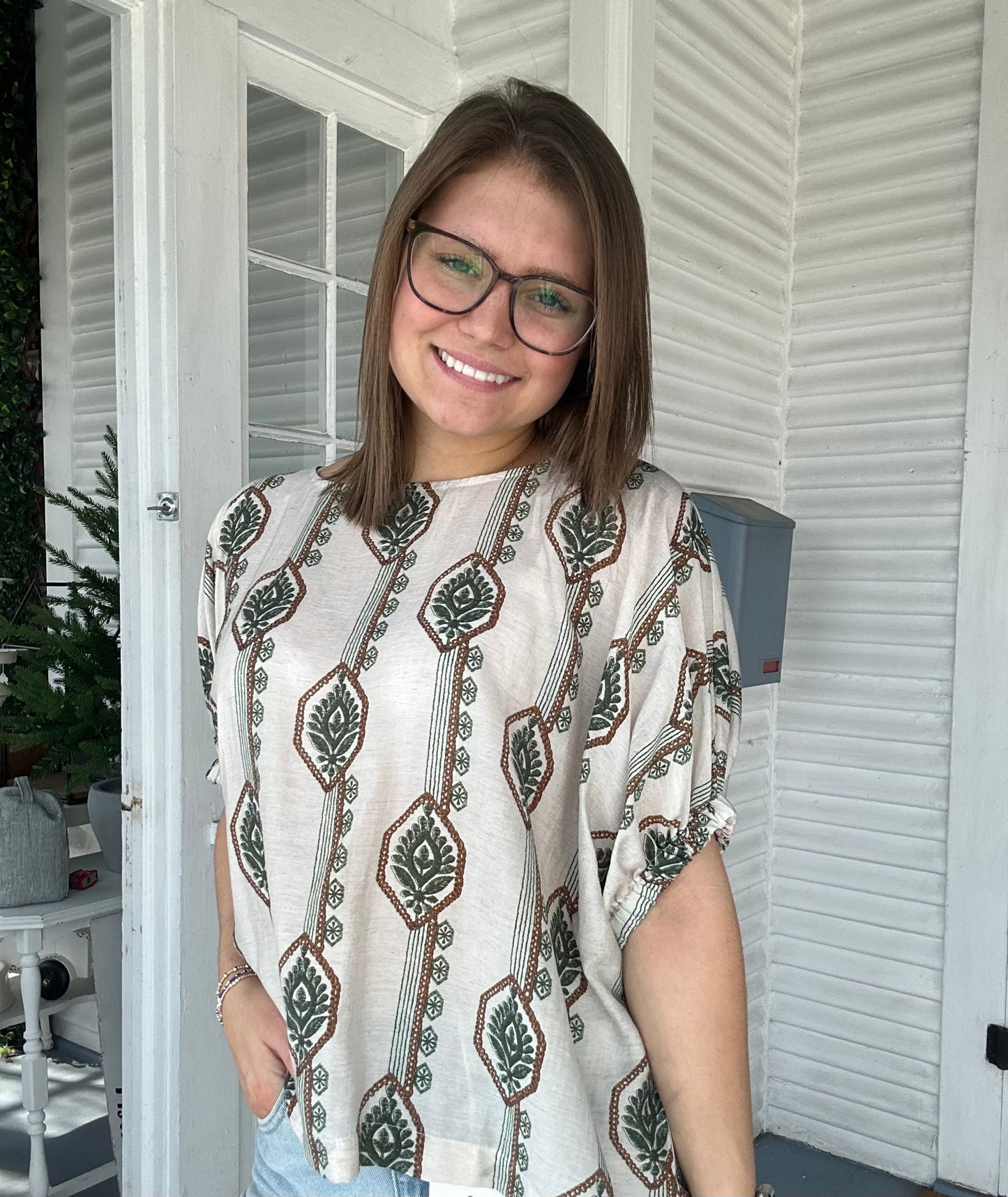 Garden Print Blouse