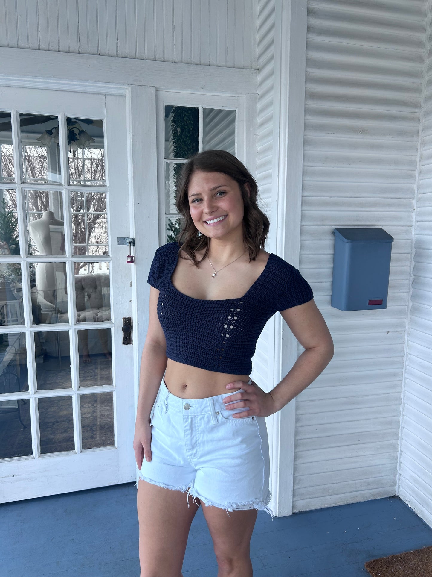 Crochet Open Tie-Back Top