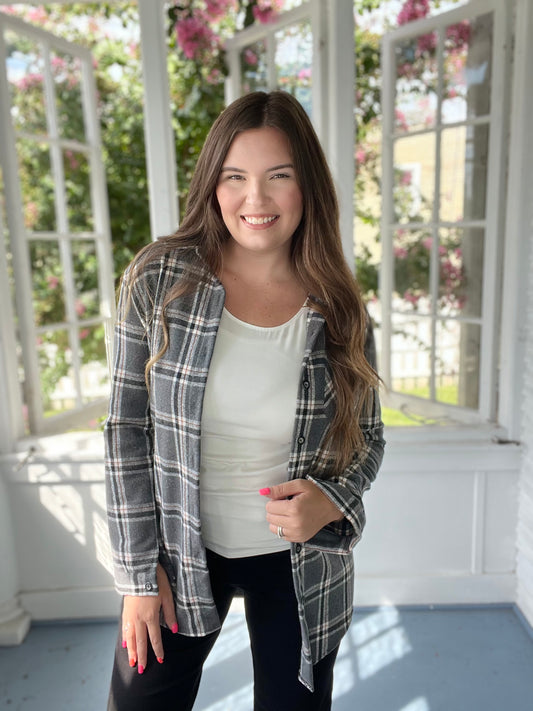 Grey Flannel Shacket