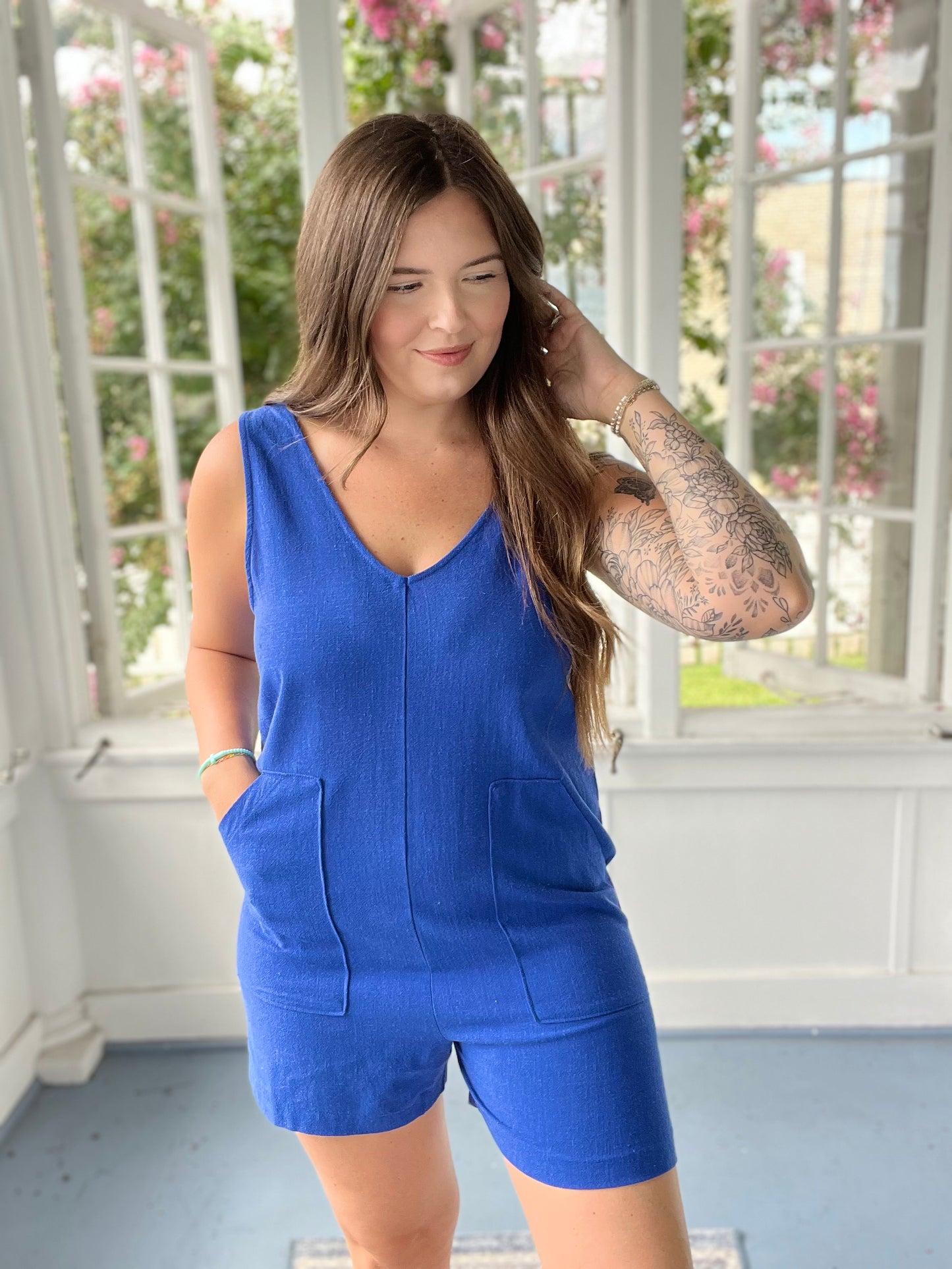 Royal Blue Romper