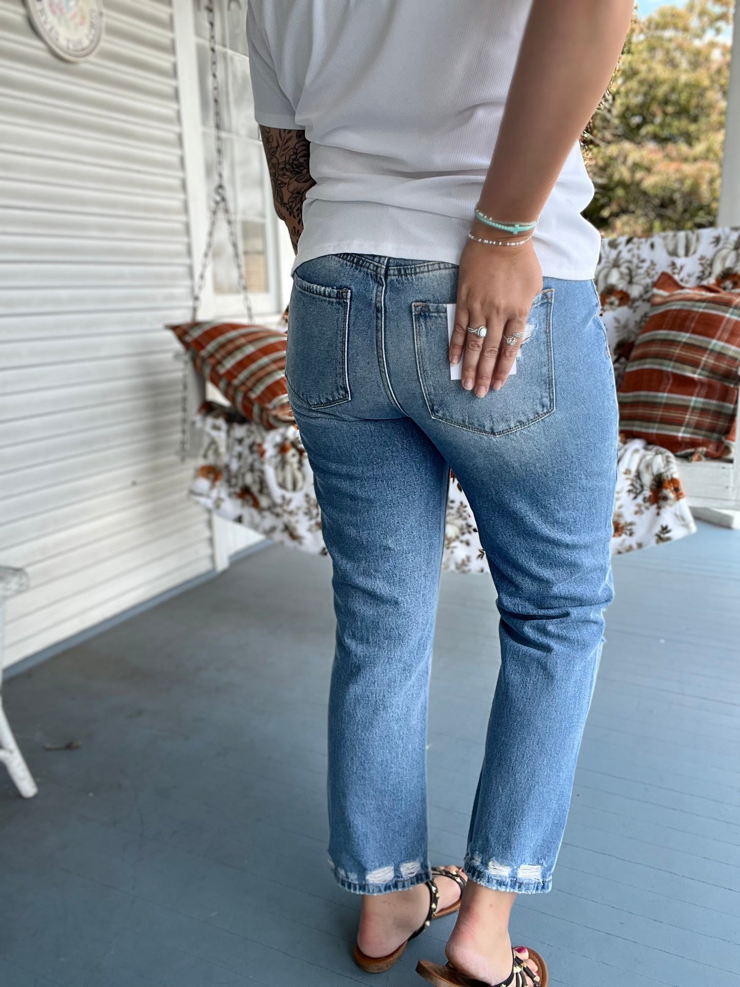 High Rise Straight Jeans