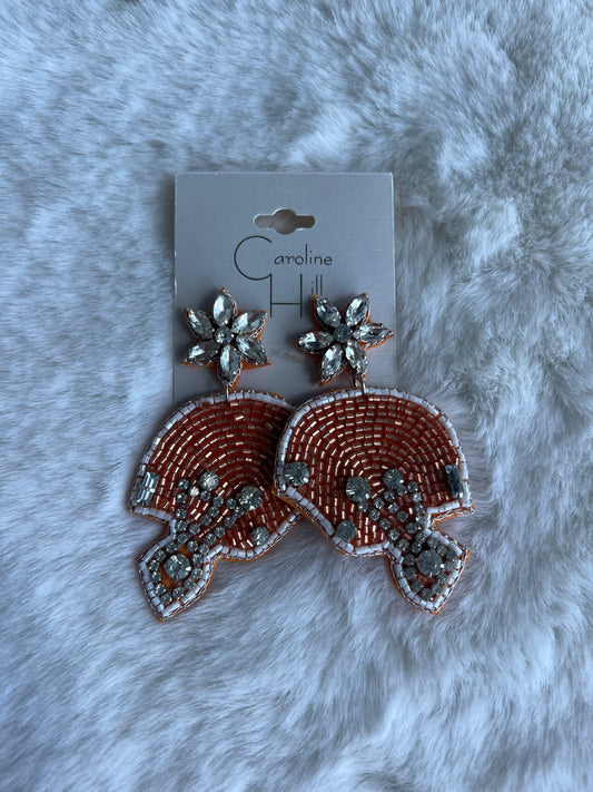 Beaded Helmet Earrings