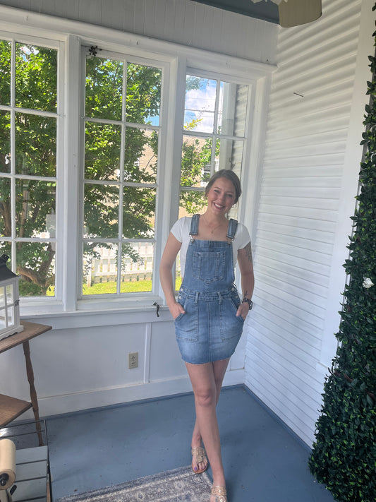 Denim Overalls Dress