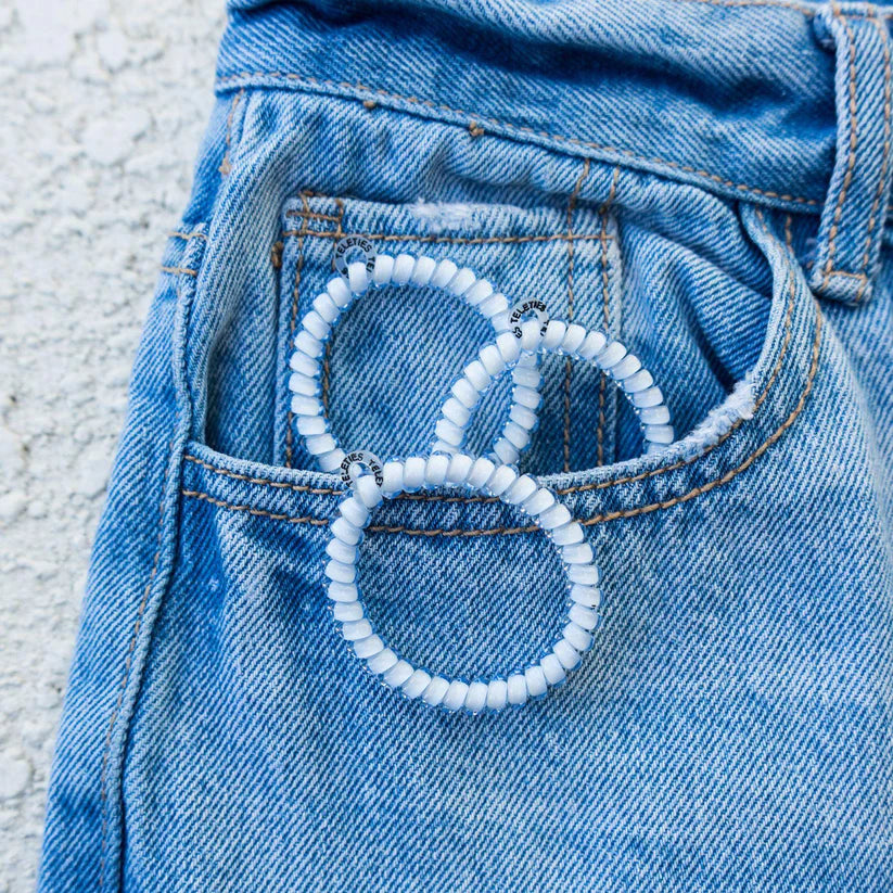 Washed Denim Teleties
