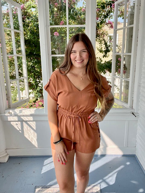 Clay colored romper